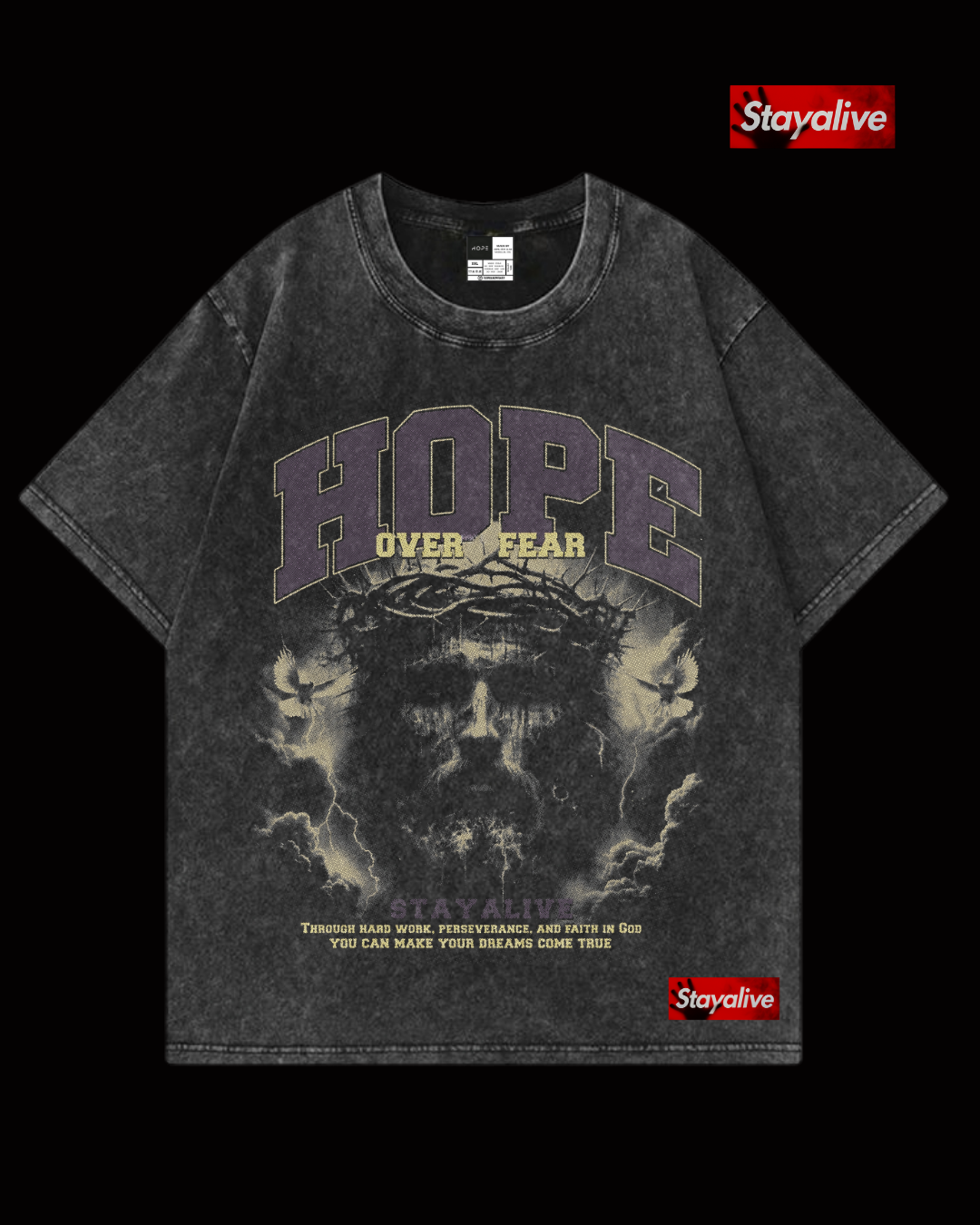 Camiseta Hope oversized Hope over Fear