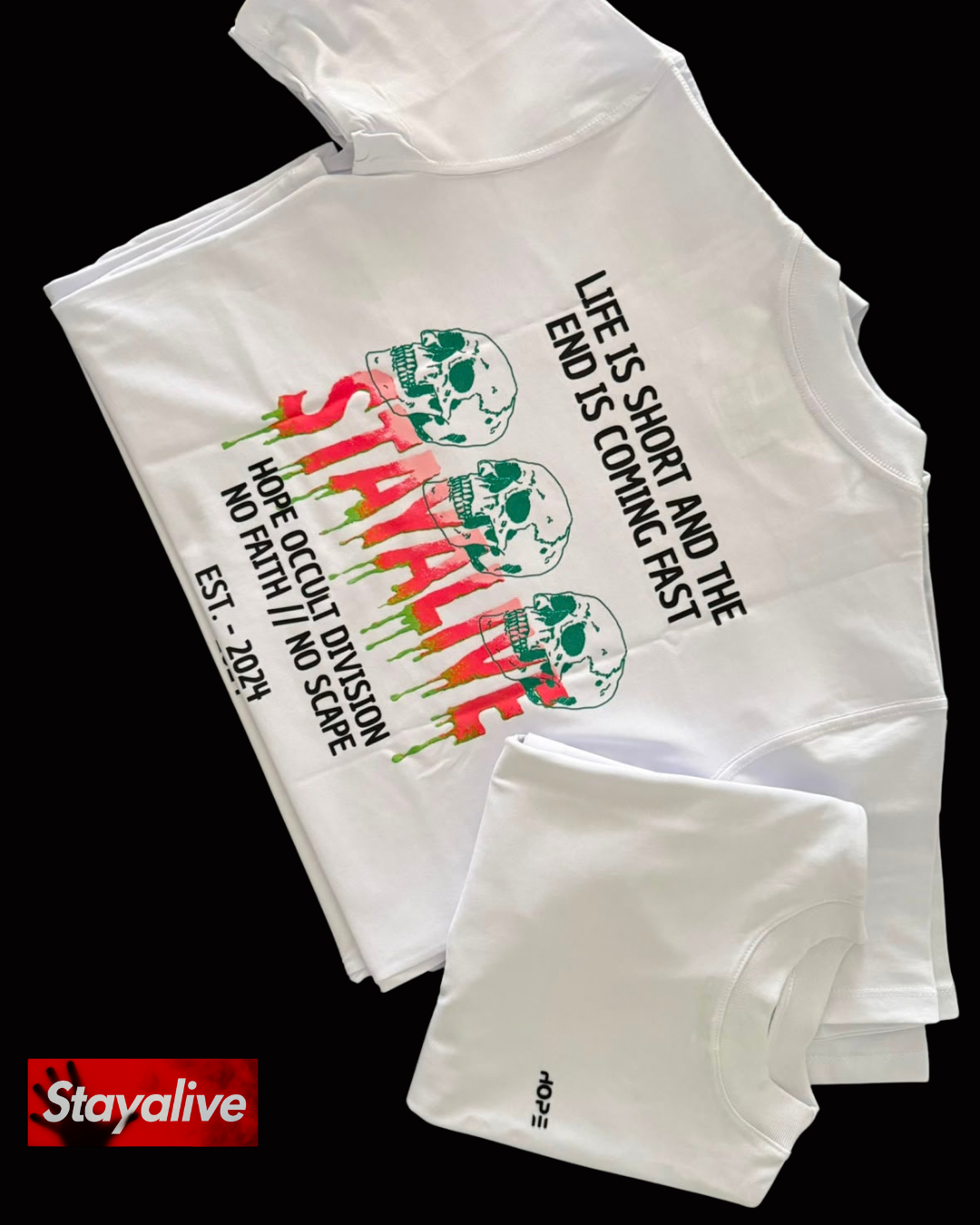 Camiseta Hope oversized Life is short