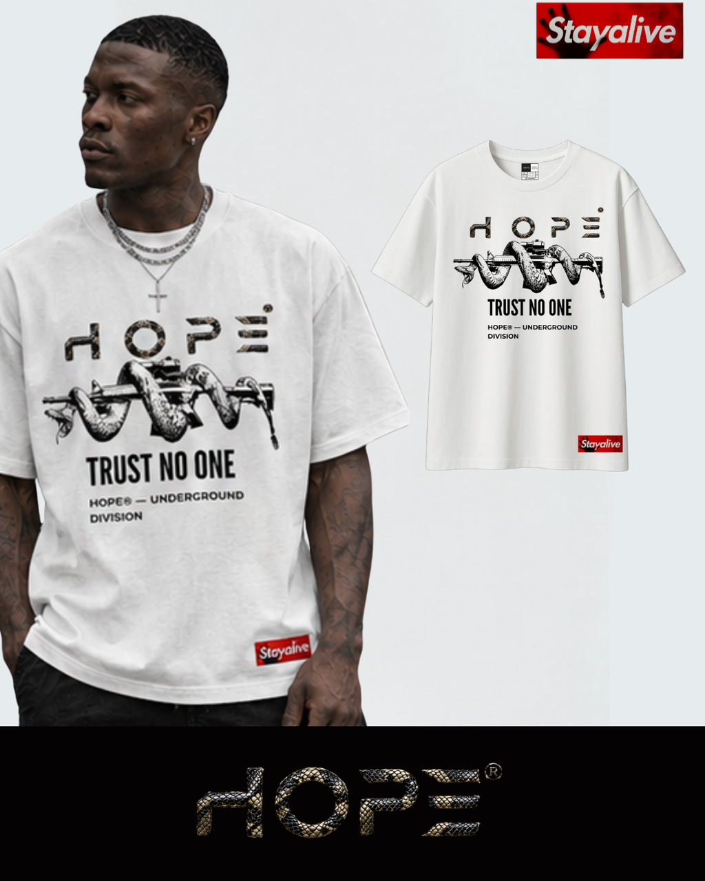 Camiseta Hope oversized Trust No One