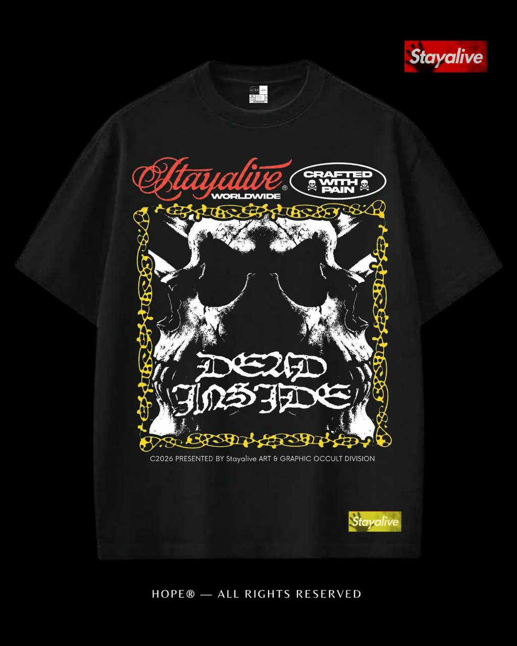 Camiseta oversized Hope Dead Inside
